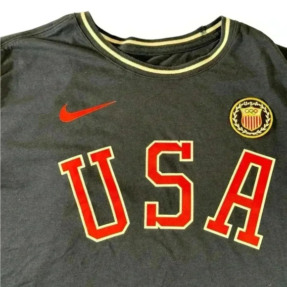 Nike Men's Obsidian Standard Fit Graphic Team USA short Sleeve T-Shirt Size M - Picture 2 of 10